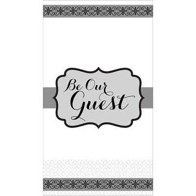 Silver Be Our Guest Premium Guest Towels 16ct