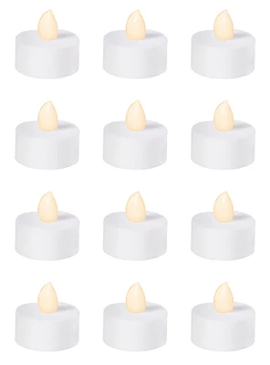 White Tealight Flameless LED Candles 12ct