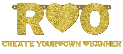 Glitter Gold Letter Banner Kit