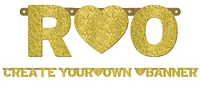 Glitter Gold Letter Banner Kit