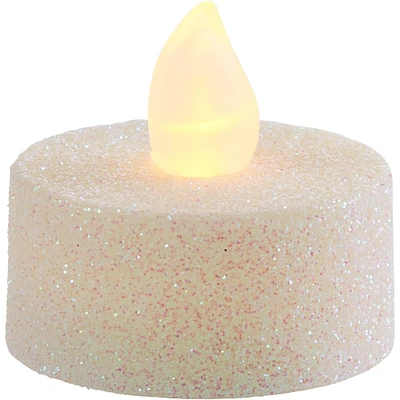 Glitter Iridescent Tealight Flameless LED Candles 10ct