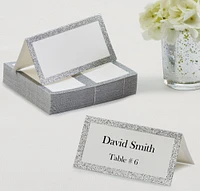 Glitter Silver Place Cards 50ct