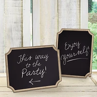 Chalkboard Wood Easel Signs 2ct