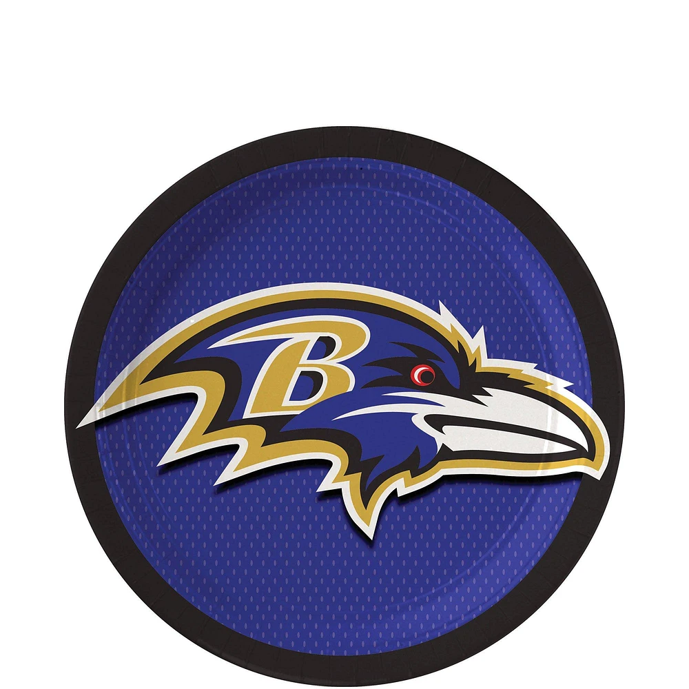 Baltimore Ravens Paper Dessert Plates, 7in, 18ct