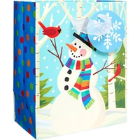 Mini Colorful Smiling Snowman Gift Bag