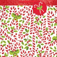 Glitter Candy Cane Christmas Gift Bag