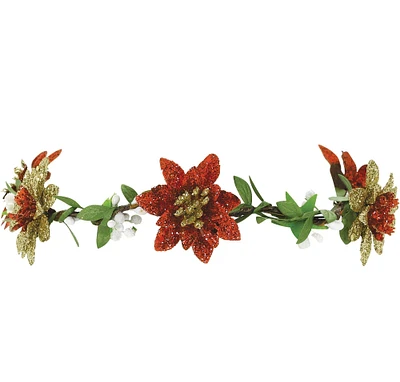 Glitter Poinsettia Headwreath