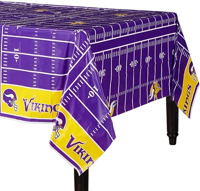 Minnesota Vikings Football Field Plastic Table Cover, 54in x 96in