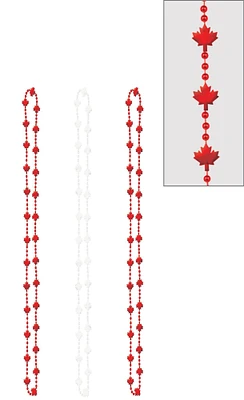 Canadian Maple Leaf Bead Necklaces 3ct
