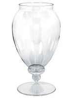 Large Clear Plastic Pedestal Apothecary Jar