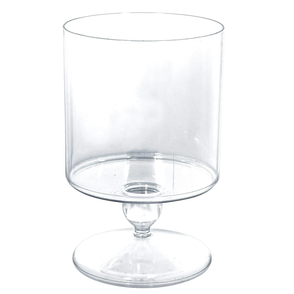 Short Clear Plastic Pedestal Cylinder Container