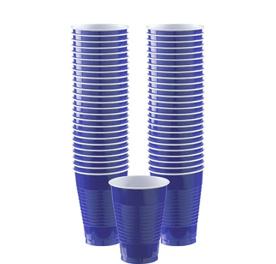 Royal Blue & Plastic Tableware Kit for 50 Guests