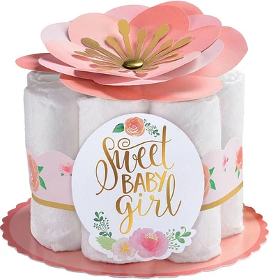 Floral Baby Diaper Centerpiece Kit