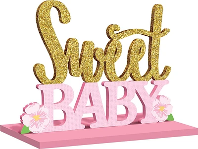 Glitter Sweet Baby Table Sign