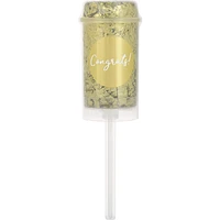 Gold Congrats & Love Confetti Poppers 2ct