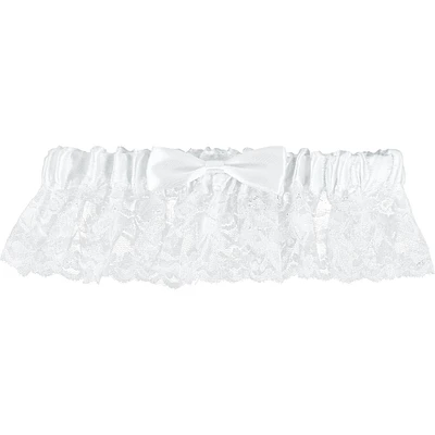 Elegant White Wedding Garter