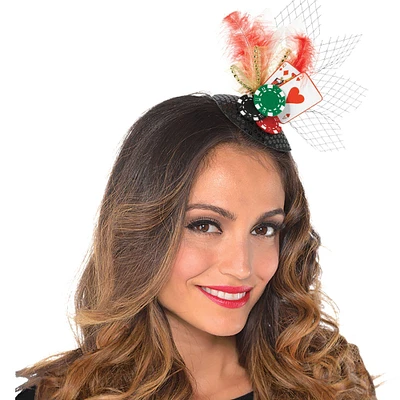 Clip-On Roll the Dice Casino Fascinator Hat