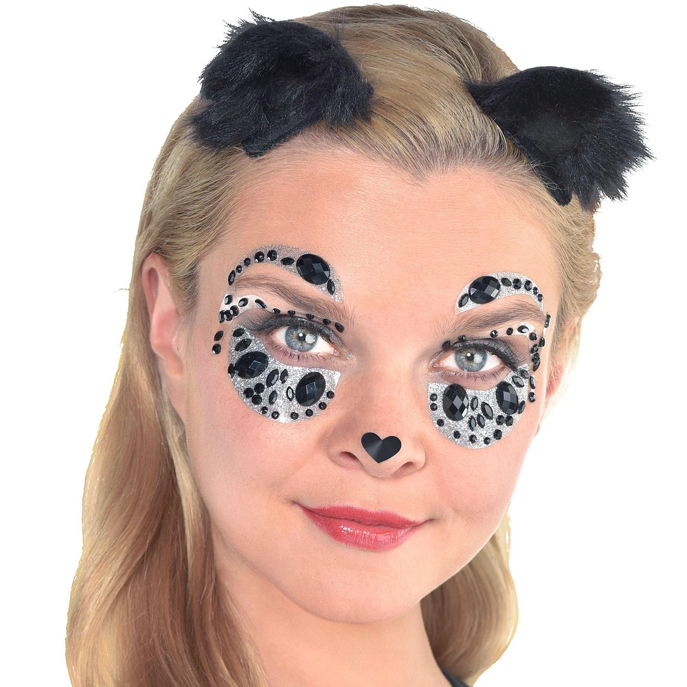 Panda Face Gem Kit with Ears 3pc