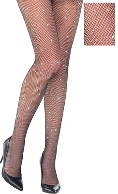 Adult Rhinestone Fishnet Pantyhose