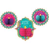 Diwali Honeycomb Decorations 3ct