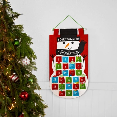 Felt Snowman Christmas Countdown Advent Calendar