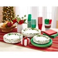 Traditional Holly Dessert Plates 40ct