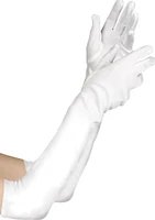 Kids' White Elbow Gloves