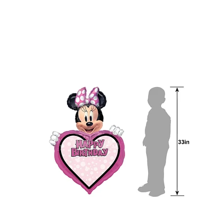 Giant Personalized Minnie Mouse Happy Birthday Balloon