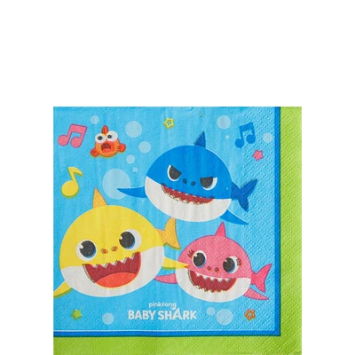 Baby Shark Beverage Napkins 16ct