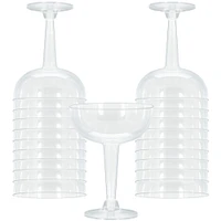 Clear Plastic Champagne Coupe Glasses, 8oz, 20ct