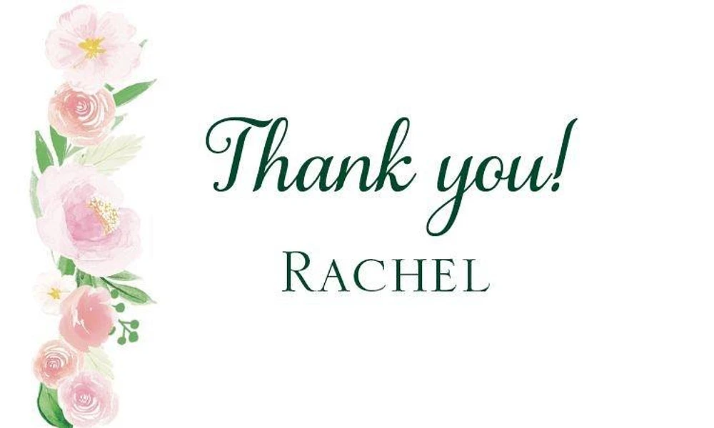 Custom Floral Baby Thank You Notes