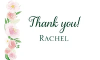 Custom Floral Baby Thank You Notes