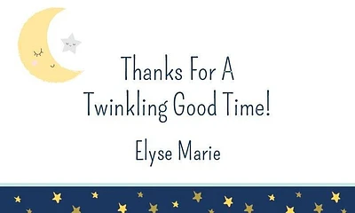 Custom Twinkle Twinkle Little Star Thank You Notes 