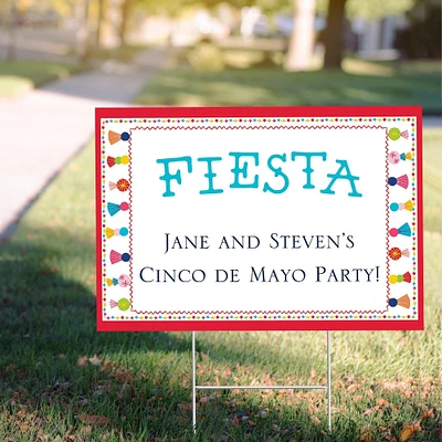 Custom Fiesta Time Yard Sign