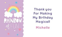 Custom Magical Rainbow Birthday Thank You Notes
