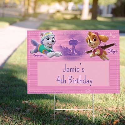 Custom Pink PAW Patrol Yard Sign