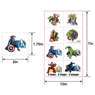 Marvel Powers Unite Tattoos 1 Sheet