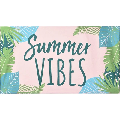 Summer Vibes Botanical Beach Towel