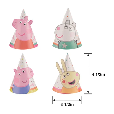 Mini Peppa Pig Confetti Party Party Hats 8ct