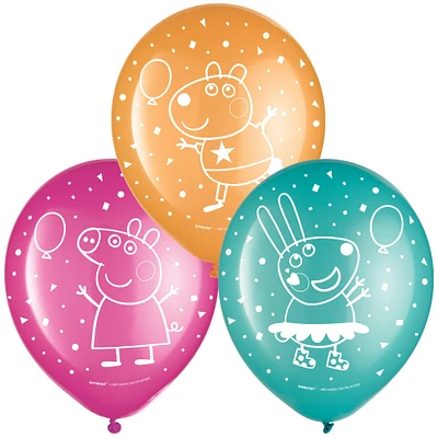 6ct, 12in, Peppa Pig Confetti Party Balloons