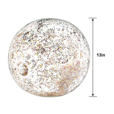 Sparkle Glitter Confetti Beach Balls, 4ct