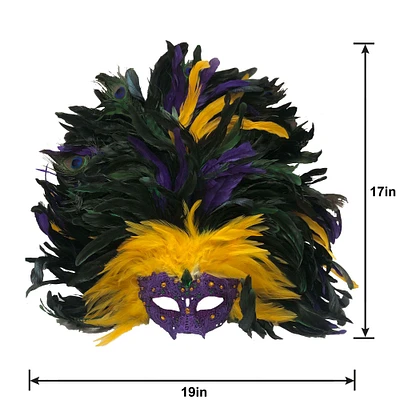 Mardi Gras Peacock Feather Mask