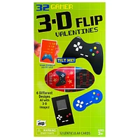 3D Flip Gamer Valentine Exchange Cards 32ct