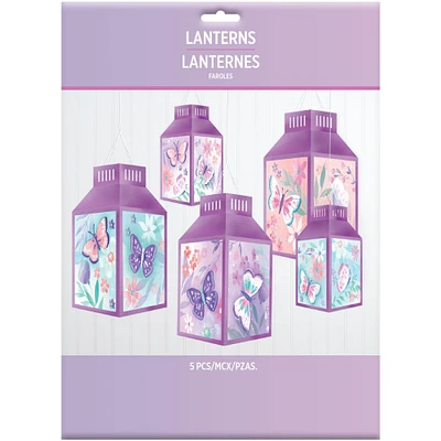 Flutter Paper Lanterns 5ct