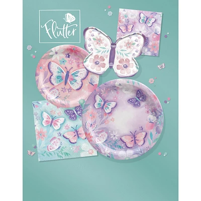 Butterfly-Shaped Flutter Dessert Plates, 8.75in, 8ct