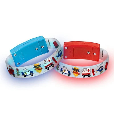 Light-Up First Responders Bracelets, 4ct