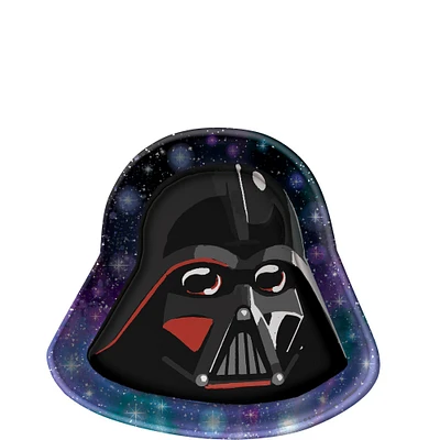 Star Wars Galaxy of Adventures Darth Vader-Shaped Dessert Plates, 8.4in, 8ct