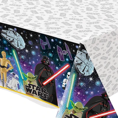 Star Wars Galaxy of Adventures Plastic Table Cover, 54in x 96in