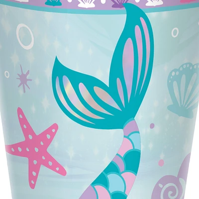 Shimmering Mermaids Paper Cups, 9oz, 8ct