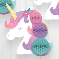 Enchanted Unicorn Honeycomb Decorations, 3ct